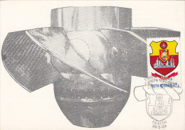 RESITA TOWN ANNIVERSARY, TURBINE ROTOR, STEEL FACTORY, CM, MAXICARD, CARTES MAXIMUM, 1983, ROMANIA - Tarjetas – Máximo