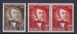 Norway 1945 Mi. 304-05     10 Ø & 15 Ø Henrik Wergeland MNH** - Neufs