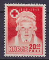 Norway 1945 Mi. 307     20 Ø + 10 Ø Norwegischer Rotes Kreuz Red Cross Croix Rouge Cruz Roja MNH** - Unused Stamps