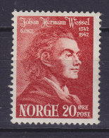 Norway 1942 Mi. 273   20 Ø Johan Herman Wessel MH* - Ongebruikt