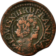 Monnaie, France, Double Tournois, TB+, Cuivre, Gadoury:11 - 1610-1643 Luis XIII El Justo