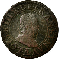 Monnaie, France, Louis XIII, Double Tournois, Buste Enfantin, Double Tournois - 1610-1643 Luis XIII El Justo