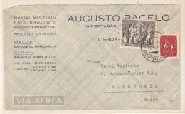 CARTA CIRCULADA DE PORTUGAL PARA A SUISSA - Briefe U. Dokumente