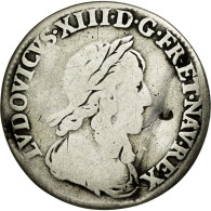 Monnaie, France, Louis XIII, 1/12 Écu, 2e Poinçon De Warin, Buste Drapé Et - 1610-1643 Luigi XIII Il Giusto