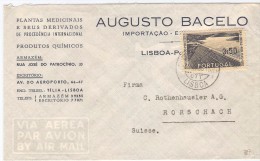 CARTA CIRCULADA DE PORTUGAL PARA A SUISSA - Storia Postale