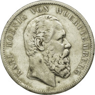 Monnaie, Etats Allemands, WURTTEMBERG, Karl I, 5 Mark, 1876, Freudenstadt, TTB - Otros & Sin Clasificación