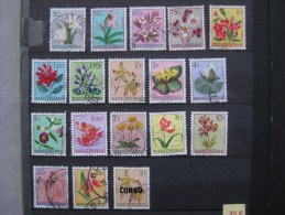Timbres Congo Belge : Fleurs 1952 - Other & Unclassified