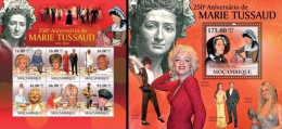 Mozambico 2011, Marie Trussard, Einstein, Diana, Gandhi, M. Monroe, Pope J. Paul II, Elvis, 6val In BF +BF - Elvis Presley