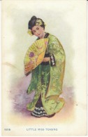 Asian Stereotype, 'Little Miss Teasing' Beautiful Woman, Romance, C1900s Vintage Postcard - Asie