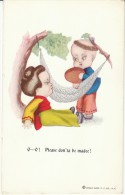 Chinese Stereotype, 'oh Please Donta Be Madee', Romance, Hammock, C1900s Vintage Postcard - Asie