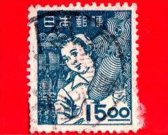 GIAPPONE - Usato - 1948 - Lavoratrice -  Cotone - Workers - 15.00 - Used Stamps