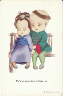 Chinese Stereotype, 'Me S No Never Tired Of Loving You', Romance, C1900s/10s Vintage Postcard - Asien