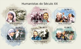 Mozambico 2011, Mother Teresa, Mandela, M. L. King, 6val In BF - Martin Luther King