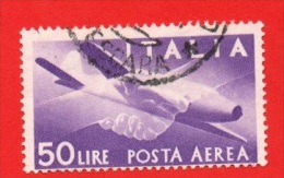 1945/46 (A134/l) Democratica  Lire 50 Rutota III - Usato - Leggi Il Messaggio Del Venditore - Poste Aérienne