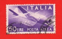 1945/46 (A134/l) Democratica  Lire 50 Rutota III - Usato - Leggi Il Messaggio Del Venditore - Poste Aérienne