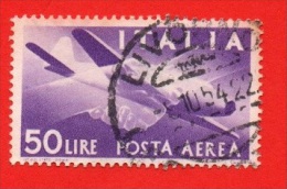 1945/46 (A134/l) Democratica  Lire 50 Rutota III - Usato - Leggi Il Messaggio Del Venditore - Poste Aérienne