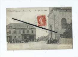 CPA  -  Fouilloy  - Place De L'église  - Rue D'Aubigny (1918) - Boucherie - Charcuterie - Altri Comuni