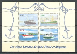 1994 ST. PIERRE & MIQUELON SHIPS SOUVENIR SHEET MICHEL: B3 MNH ** - Hojas Y Bloques