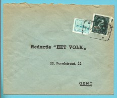 724T+725 Op EXPRES Brief Met Telegraafstempel ROESELARE - 1946 -10%