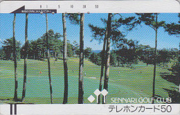 Télécarte Ancienne Japon / 110-4478 - Sport - SENNARI GOLF CLUB - Japan Front Bar Phonecard / B - Balken Telefonkarte - Sport