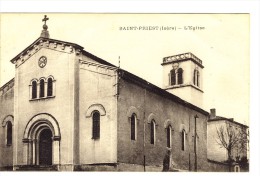 Carte Postale Ancienne Saint Priest - L'Eglise - Saint Priest