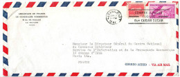 Lettre  De HABANA  Cuba   Avec 2 Timbres   POSTE AERIENNE     Pour PARIS  Le 27 Jun 1961 - Lettres & Documents
