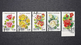 Russland 734/8 Oo/used, Grußmarken: Rosenzüchtungen - Used Stamps