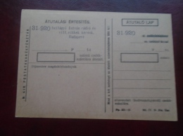 Hungary -Szilágyi István Radio Kereskedés  Budapest - Átutalási Értesítés  1941   D133576.12 - Cartas & Documentos