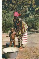 AFRICA ETNIC,Woman And Naked Baby Boy,  Garçon Nu, Old Postcard - Afrika
