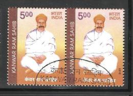 INDIA, 2010, FIRST DAY CANCELLED, PAIR, , Kanwar Ram Sahib, Singer And Sufi Poet, - Used Stamps