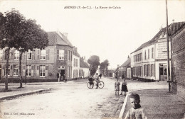ARDRES (Pas-de-Calais) - La Route De Calais -sur Angle Gauche " Café Faubour-Ranson" Et Droit "Quincaillerie LD Fournier - Ardres