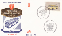 OBUS,FDC COVERS,1973,BERLIN,GERMANY - Bus