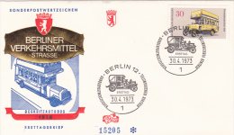 DECKSITZAUTOBUS,FDC COVERS,1973,BERLIN,GERMANY - Bus