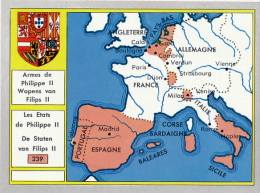 Histoire De La Belgique, Le Régime Espagnol, Philippe II : Armes De Philippe II, Les Etats De Philippe II, Wapens Staten - History