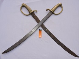 LOT DEUX SABRES BRIQUET Modéle 1831 - ORIGINAUX PAS REPRODUCTIONS ! - Knives/Swords