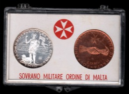 AZ 1 #Sovrano Militare Ordine Di Malta - 3 Scudi In Argento E Due Tari Ae 1968. FDC ( Segnetti Sulla Plastica ) - Malta