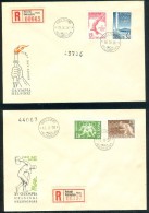 FINLAND 2 Registered Covers With The Complete Set Each With First Day Cancel - Zomer 1952: Helsinki