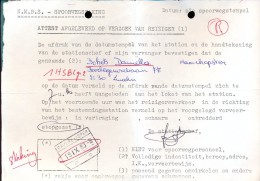 Attest  Trein Onderbroken Vakbondsaktie  Staking - Spoorwegen - Stempel Station Gavere Asper 19 Sept 1983 - Other & Unclassified