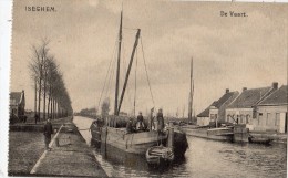 IZEGEM (ISEGHEM) DE VAART BATELIERS SUR LEUR PENICHE CHEMIN DE HALAGE - Izegem