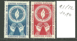 Nations Unies New York Neufs Sans Charniére, MINT NEVER HINGED, JOURNEE DES DROITS DE L\'HOMME, 1954 - Nuevos