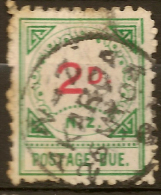 NZ 1899 2d Due Pmk Akaroa SG D15 U #QM164 - Portomarken