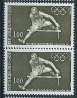 [11] Variété : N° 1722 Jeux Olympiques De Munich 1972 Brun-olive Au Lieu D'olive + Normal ** - Ungebraucht