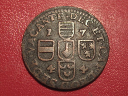 6966 Liege - Sede Vacante - Liard 1744, 4 Over 2, LEOD, Small S - Other & Unclassified