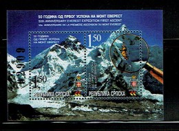 BOSNIE SERBE BOSNIA SERBIA SRPSKA 2003, 50 ANS 1re ASCENSION EVEREST, 1 Bloc, Neuf / Mint. R3081-14 - Événements & Commémorations