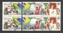 Cf Brazil 1994. HOMENAGEM A AYRTON SENNA 2 Used Sets - Used Stamps