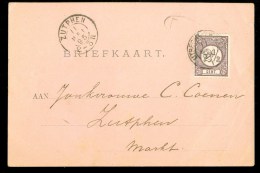 HANDGESCHREVEN BRIEFKAART Uit 1895 Gelopen Van UTRECHT Naar JONKVROUWE COENEN  Te ZUTPHEN (10.059k) - Cartas & Documentos