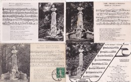 Lot 4 Cp (1cpa +3 Cpsm 9x14) LILLE (59) Monument  DESROUSSEAUX . Square Jussieu . Chanson Du "P'tit Quinquin" - Lille