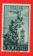 1948/52 (A142) Torre Del Campidoglio Lire 100 (filigrana Ruota I) - Usato - Leggi Il Messaggio Del Venditore - Airmail