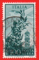 1948/52 (A142) Torre Del Campidoglio Lire 100 (filigrana Ruota I) - Usato - Leggi Il Messaggio Del Venditore - Airmail