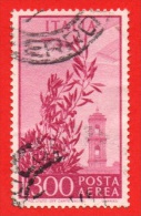 1948/52 (A143) Torre Del Campidoglio Lire 300 (filigrana Ruota I) - Usato - Leggi Il Messaggio Del Venditore - Poste Aérienne